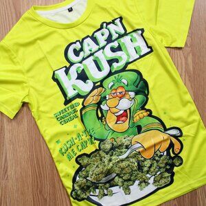 Cap'n Kush Unisex 420 T-Shirt Size Large